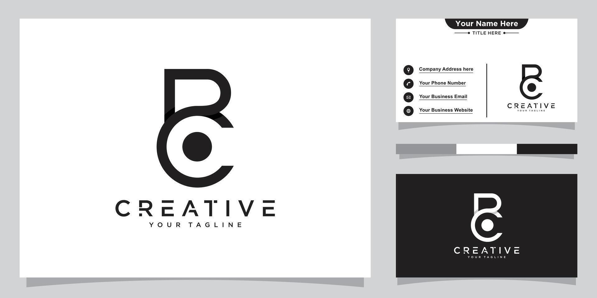 Initial BC,CB Abstract Letters Logo Monogram vector