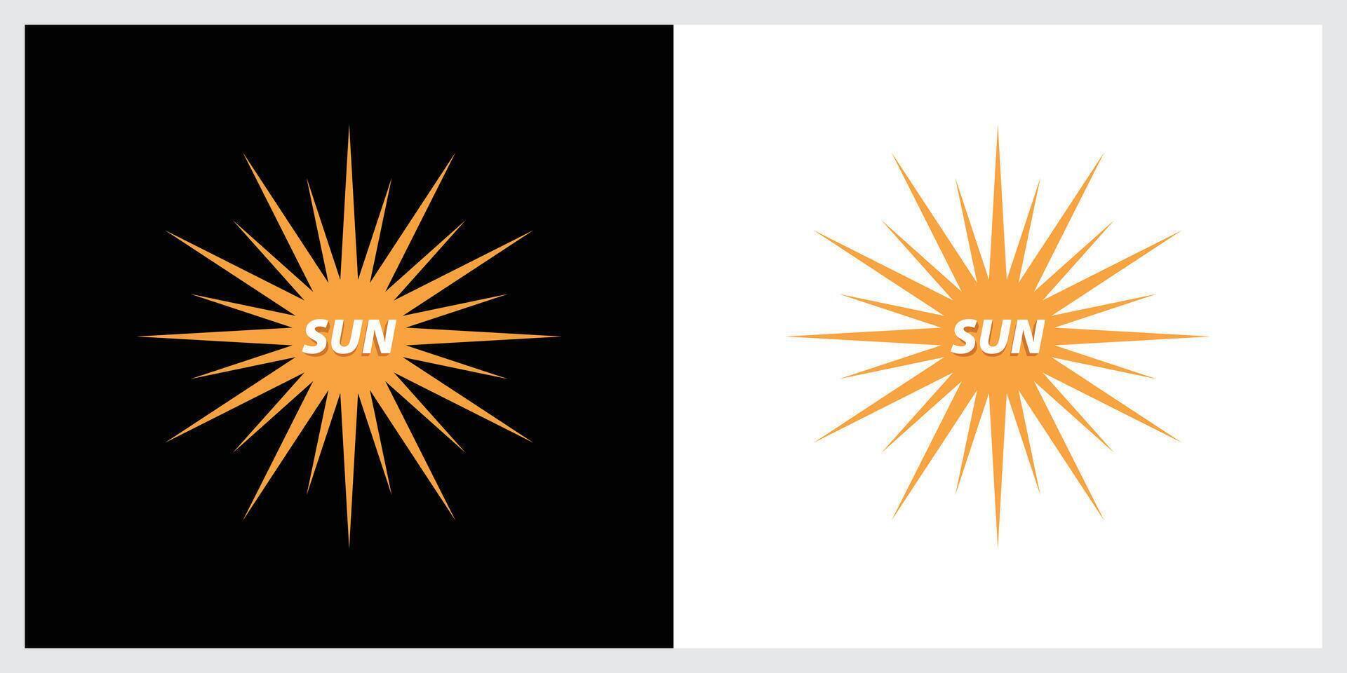 Sun logo design template Icon symbol vector