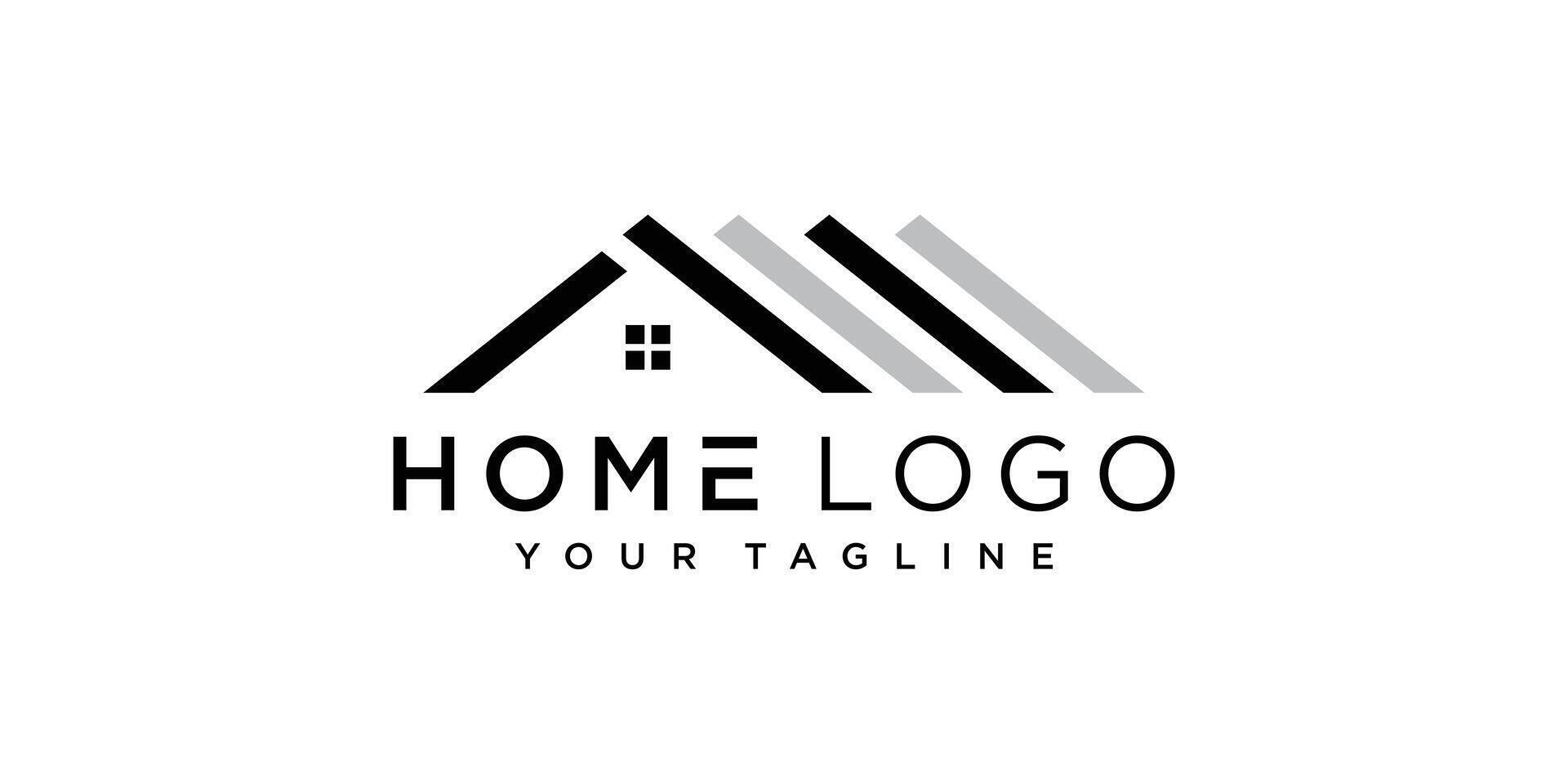 Home logo template for real estate company. Illustration of roof. vector