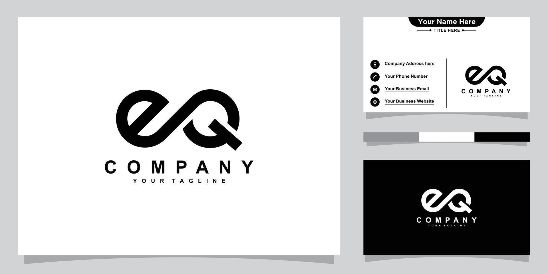 Initial EQ Alphabets Letters Logo Monogram vector