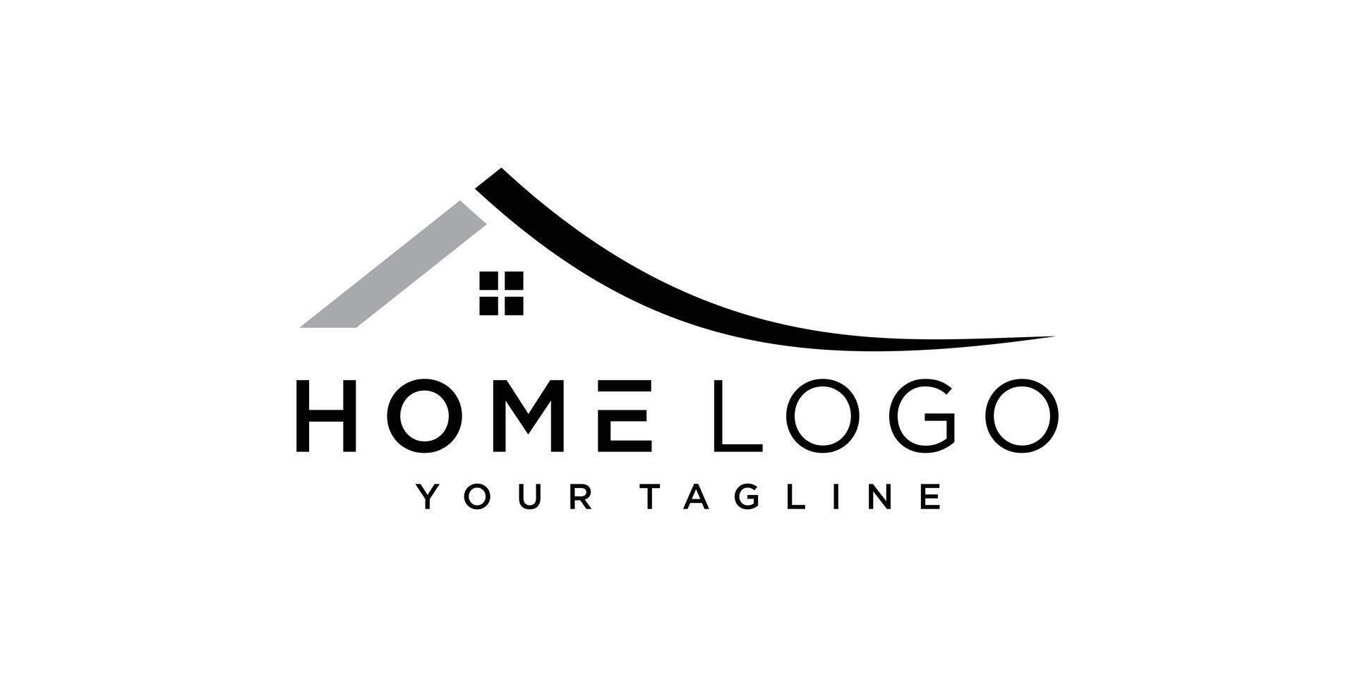 Home logo template for real estate company. Illustration of roof vector