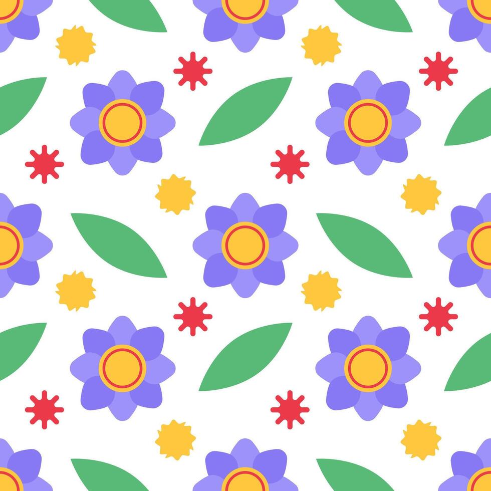 Abstract floral pattern.Seamless texture from Geometric elements. vector