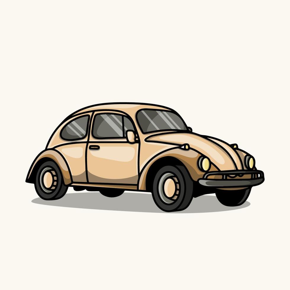 Classic and Antique Beetle Car vector