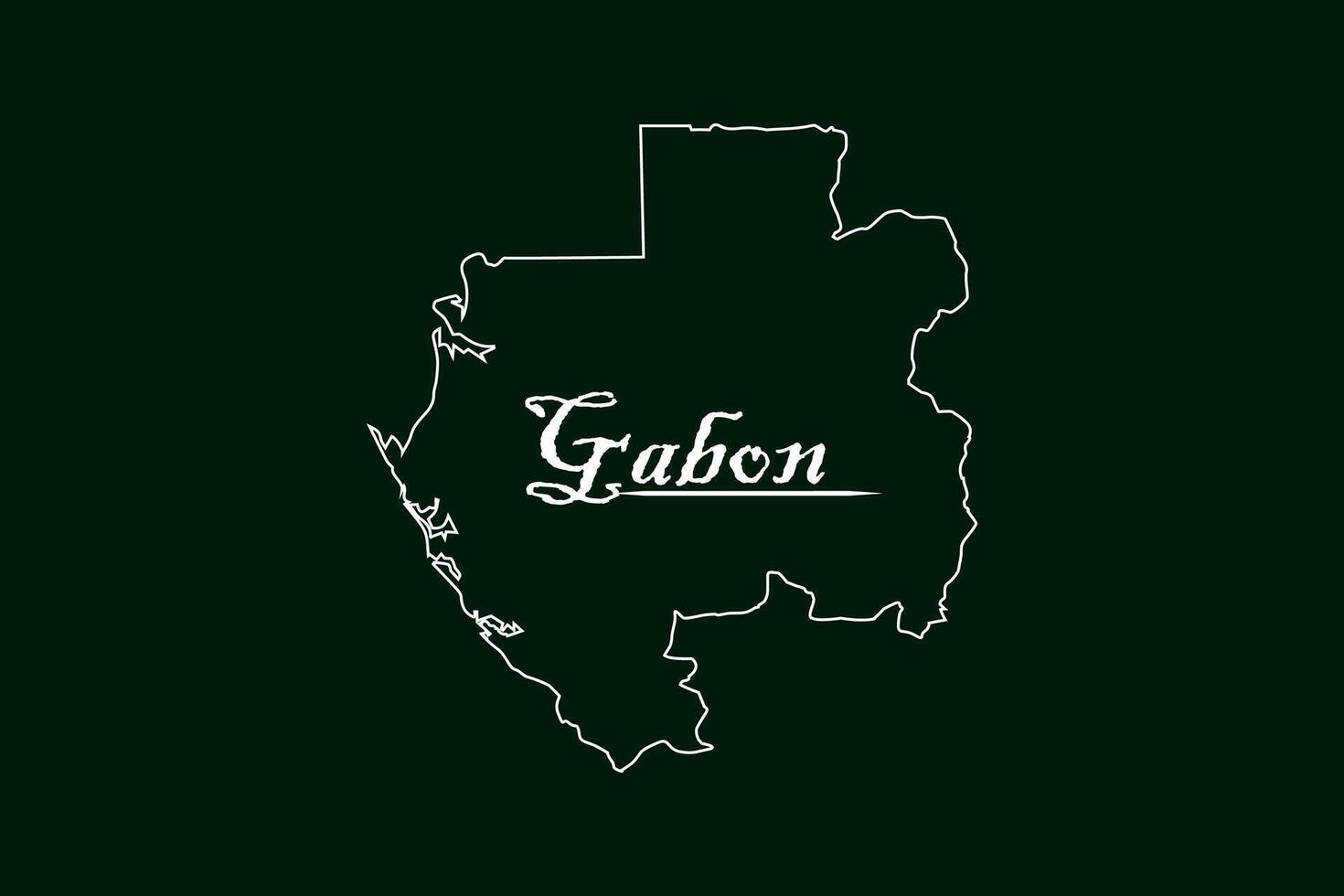 Gabon map. Map of Gabon in white color vector