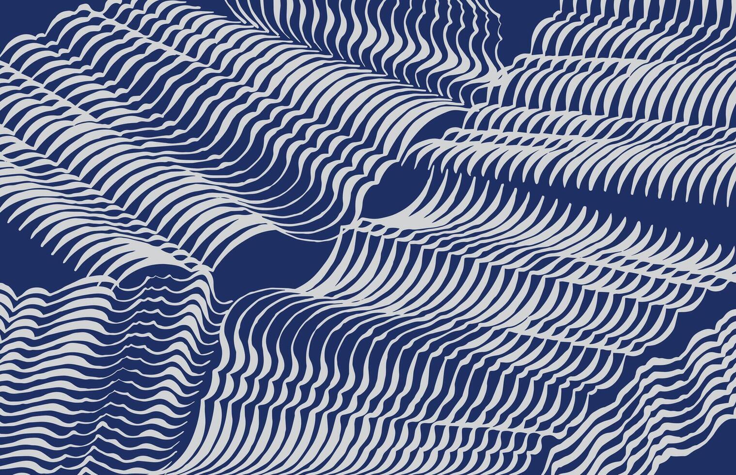 Hand drawn abstract brush line wood carving stripe background, Japanese and ethnic folk engraving, block print texture surface pattern, irregular wave and landscape inspired graphic for decoration vector