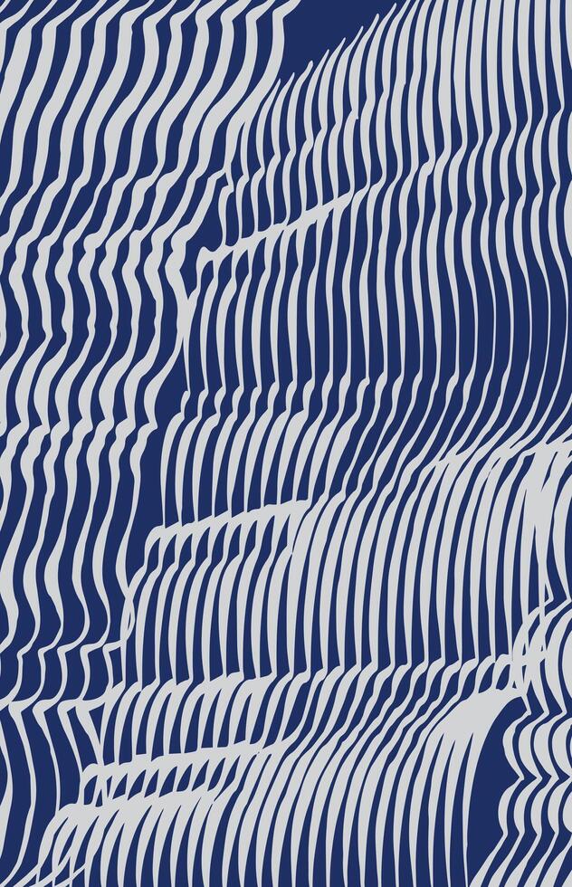 Hand drawn abstract brush line wood carving wave stripe background, Japanese and ethnic folk engraving, block print texture surface pattern, irregular wave and landscape inspired graphic for fabric vector