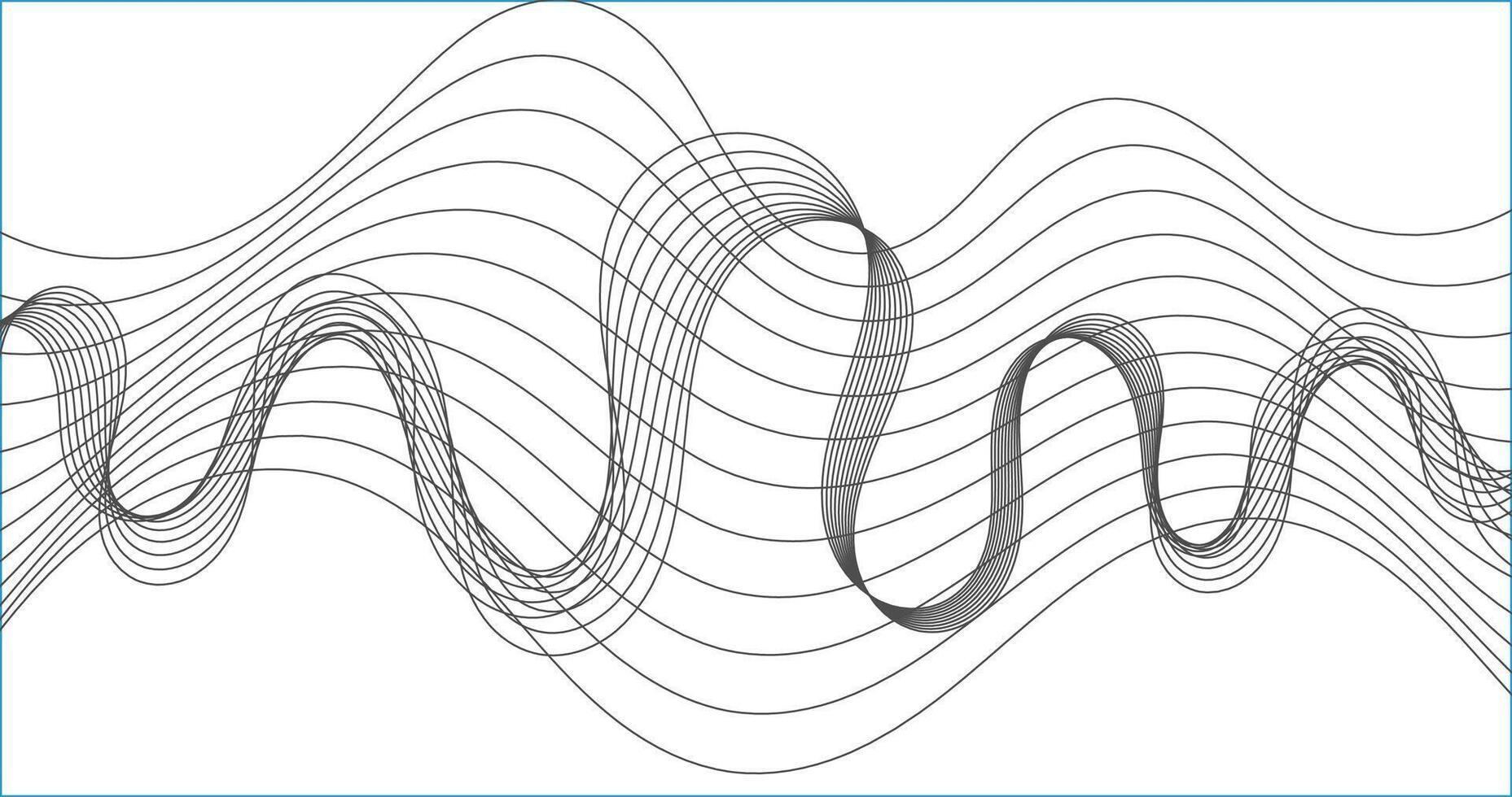 Abstract wavy lines on white background. illustration design vector