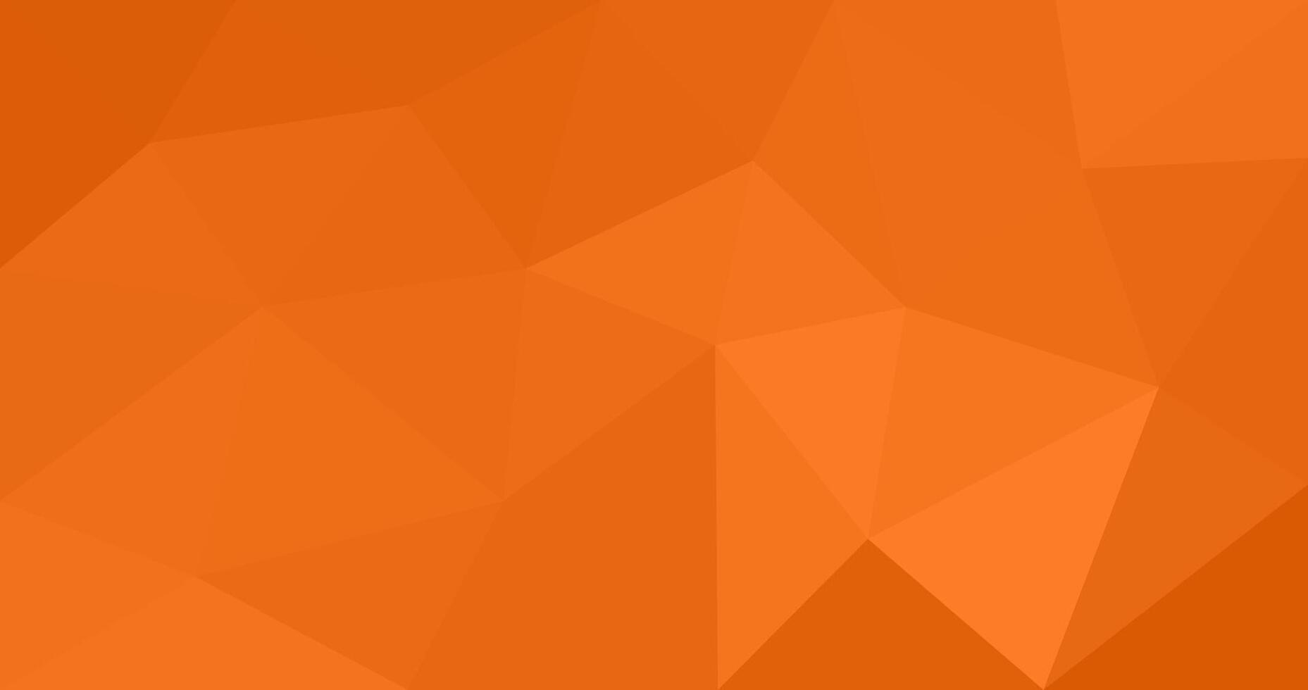 Orange abstract polygonal background. Geometric origami style with gradient vector