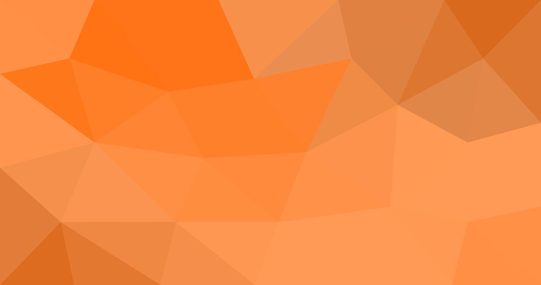 Orange abstract polygonal background. Geometric origami style with gradient illustration vector