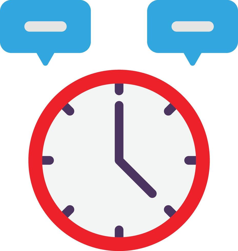 Time Clock Schedule Chat vector