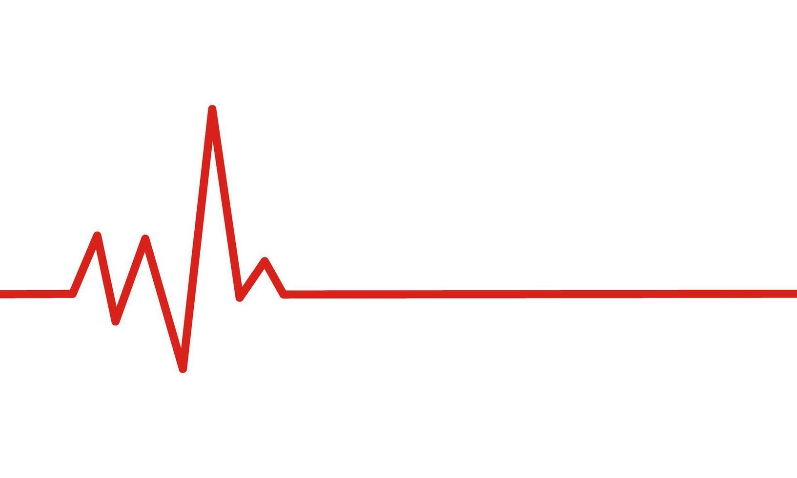 Heartbeat line icon isolated on white background. vector