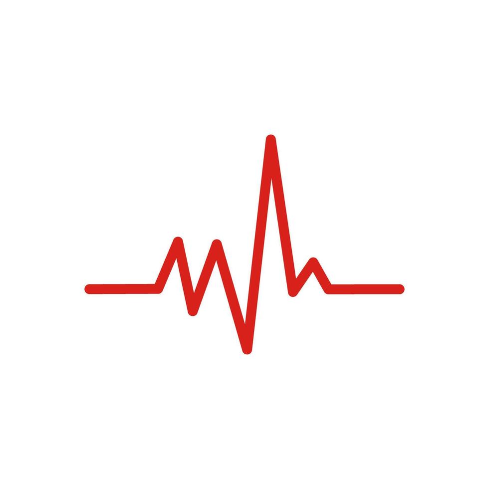 Heartbeat line icon isolated on white background vector