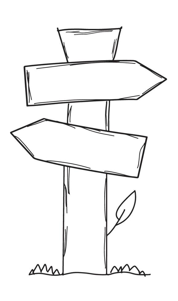 arrow direction two way symbol sign design blank black color blank mockup empty street road way information travel business doodle element doodle curve guidance destination signpost message journey vector