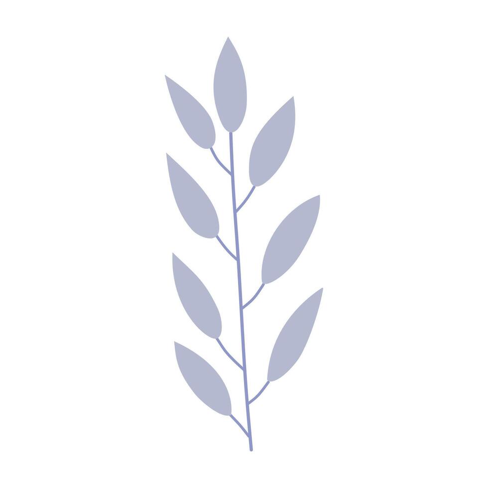 a blue plant with leaves on it vector