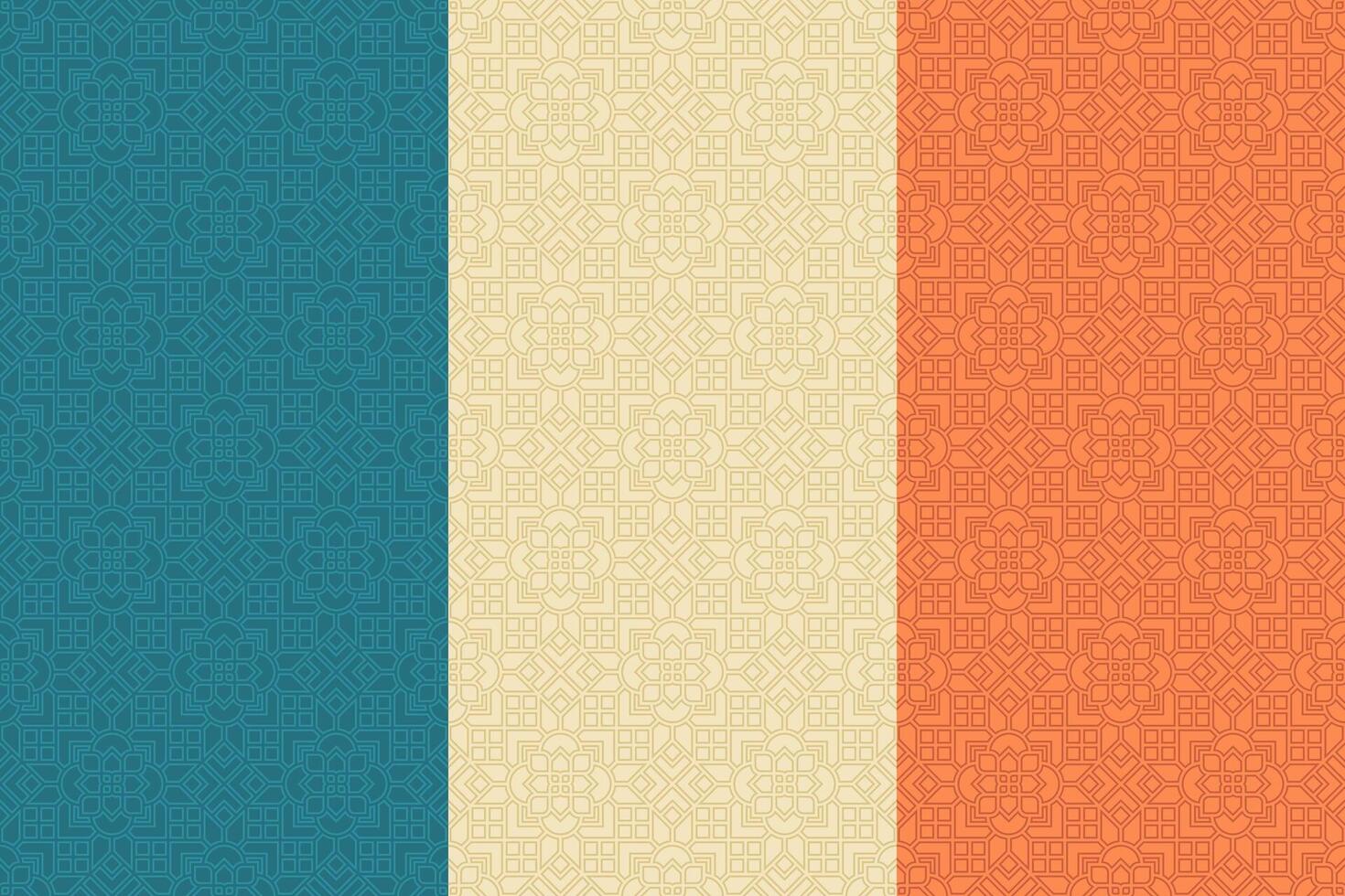 Islamic Geometric Line and Stroke Pattern vector