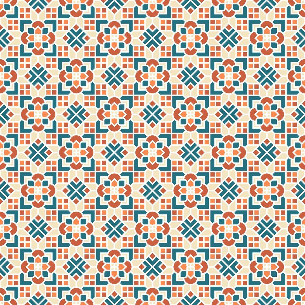 Islamic Geometric Ornament on Pastel Flat Color Theme vector