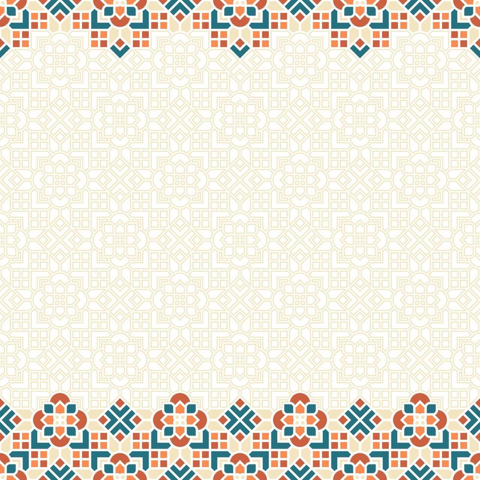 Islamic Geometric Ornament or Top and Bottom Page Border vector