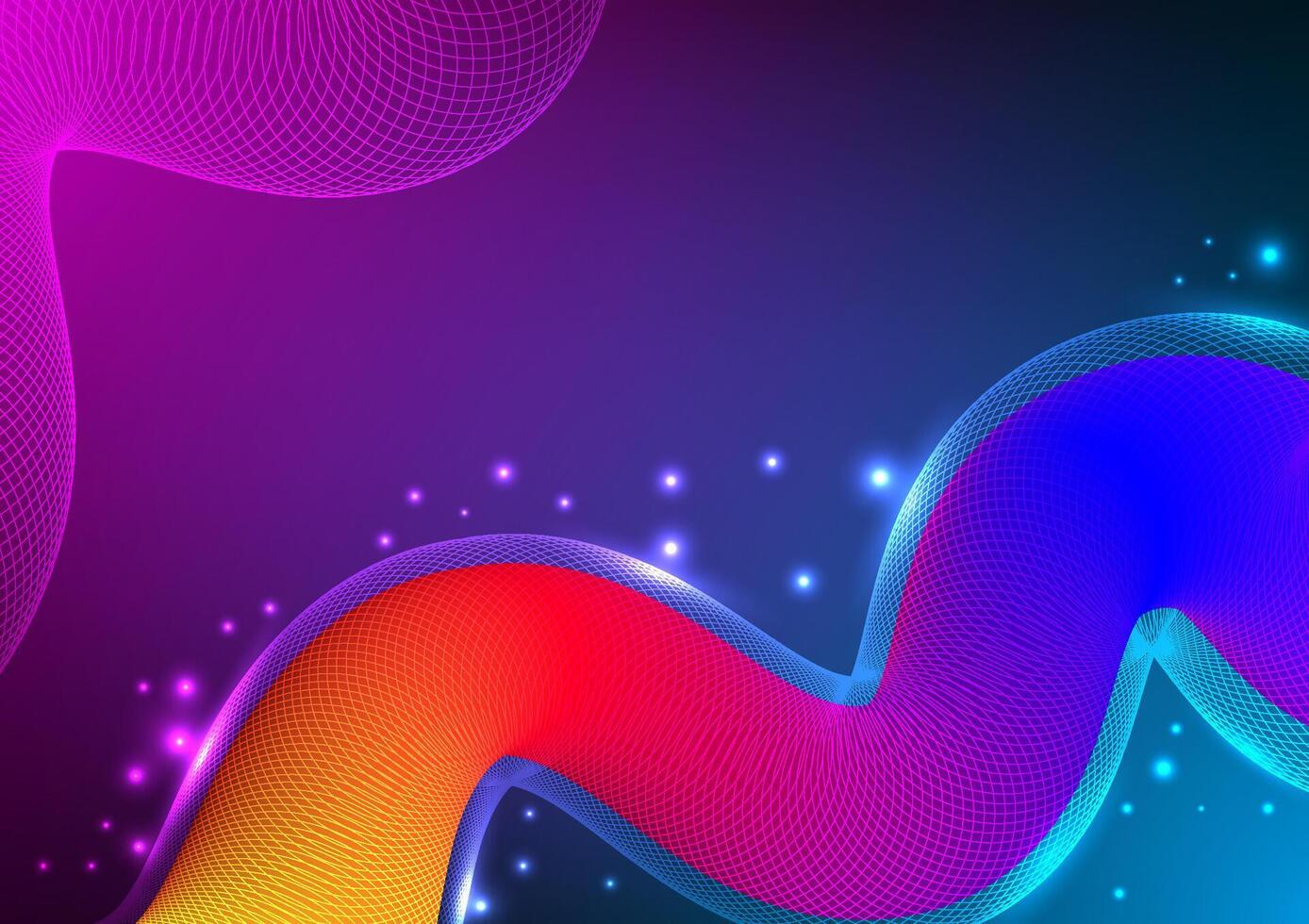 Digital technology Wavy background. Futuristic fluid gradient shape and wave concept. vector