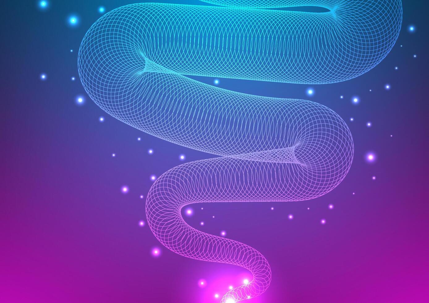 Digital technology Wavy background. Abstract wireframe light concept. Design for futuristic fluid curve wave shape connect telecoms internet online fiber gradient. vector