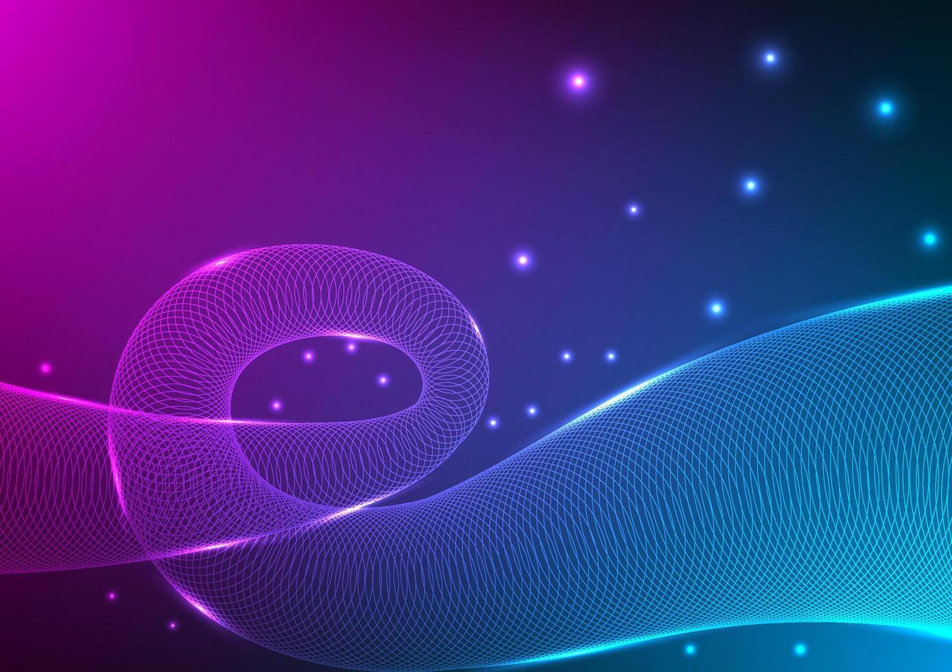 Digital technology Wavy abstract background. Wave shape curve wireframe concept. Design for futuristic fluid curve wave shape connect telecoms internet online fiber gradient. vector