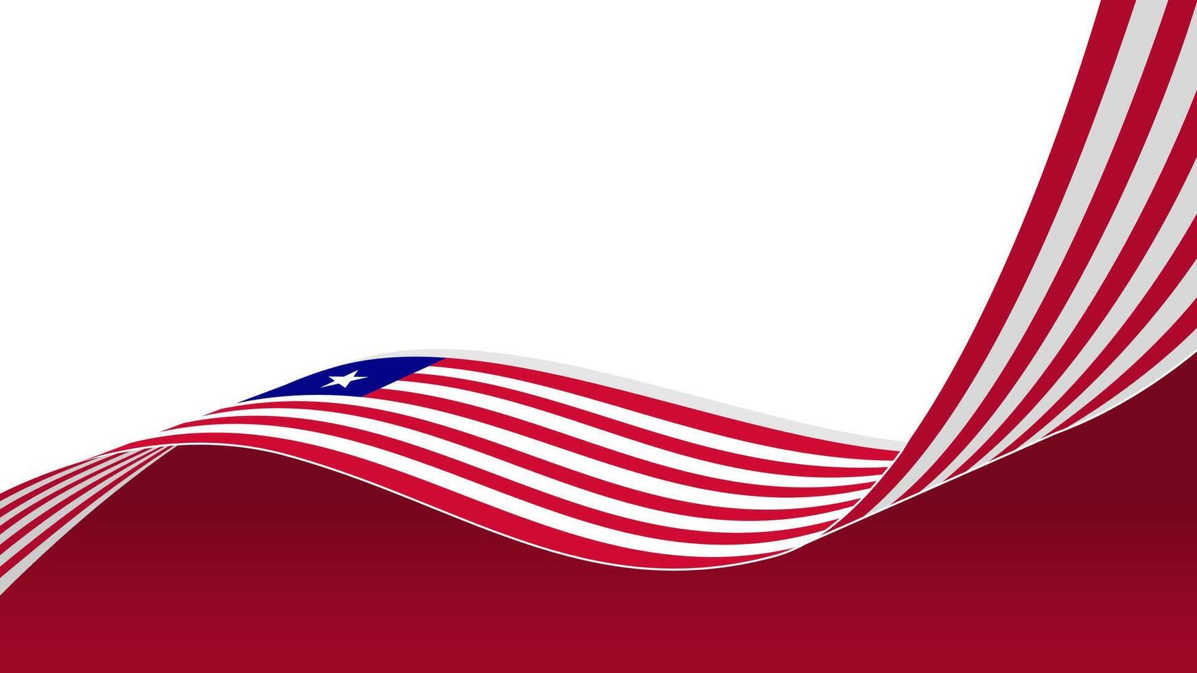 wavy liberia flag background with copy space for text. for national day vector