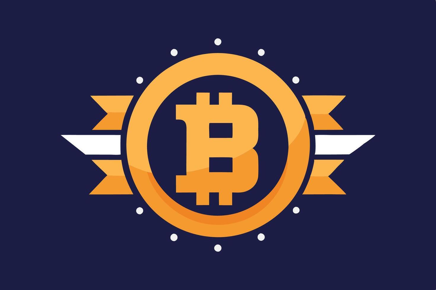 bitcoin currency design vector