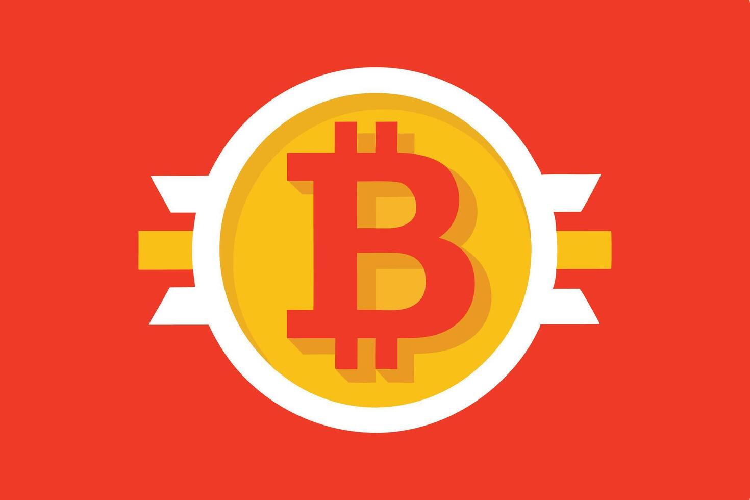 bitcoin cryptocurrency sign vector