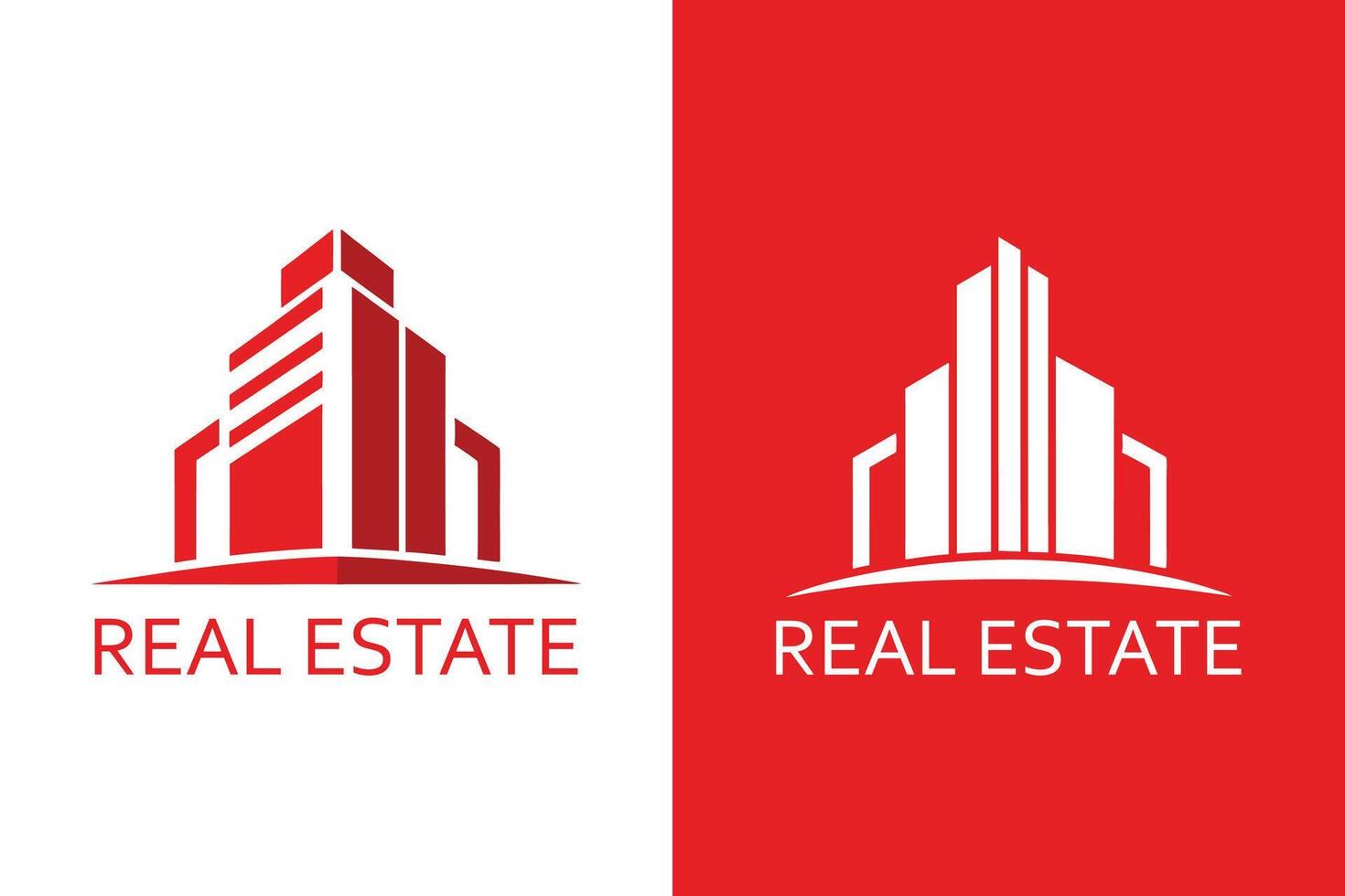 real estate logo design of idea vector