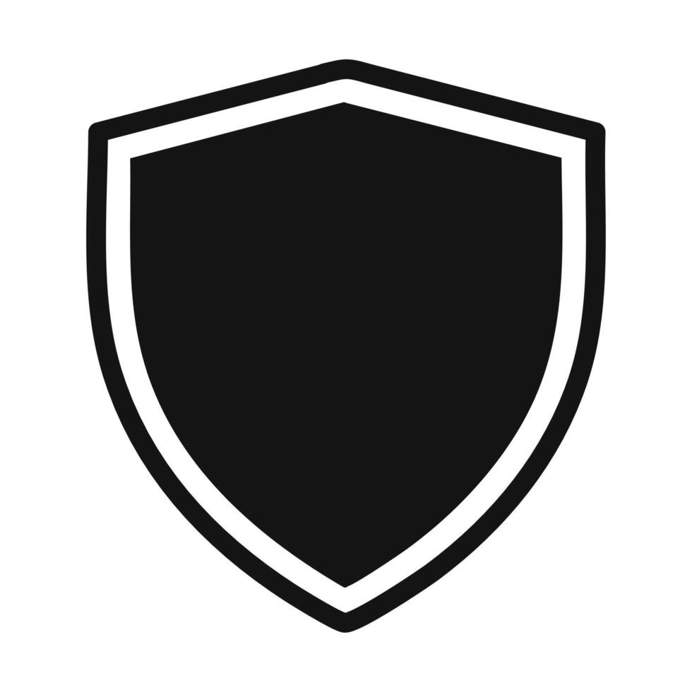 Shield icon. Protection symbol. Flat style security black symbol on white background. vector