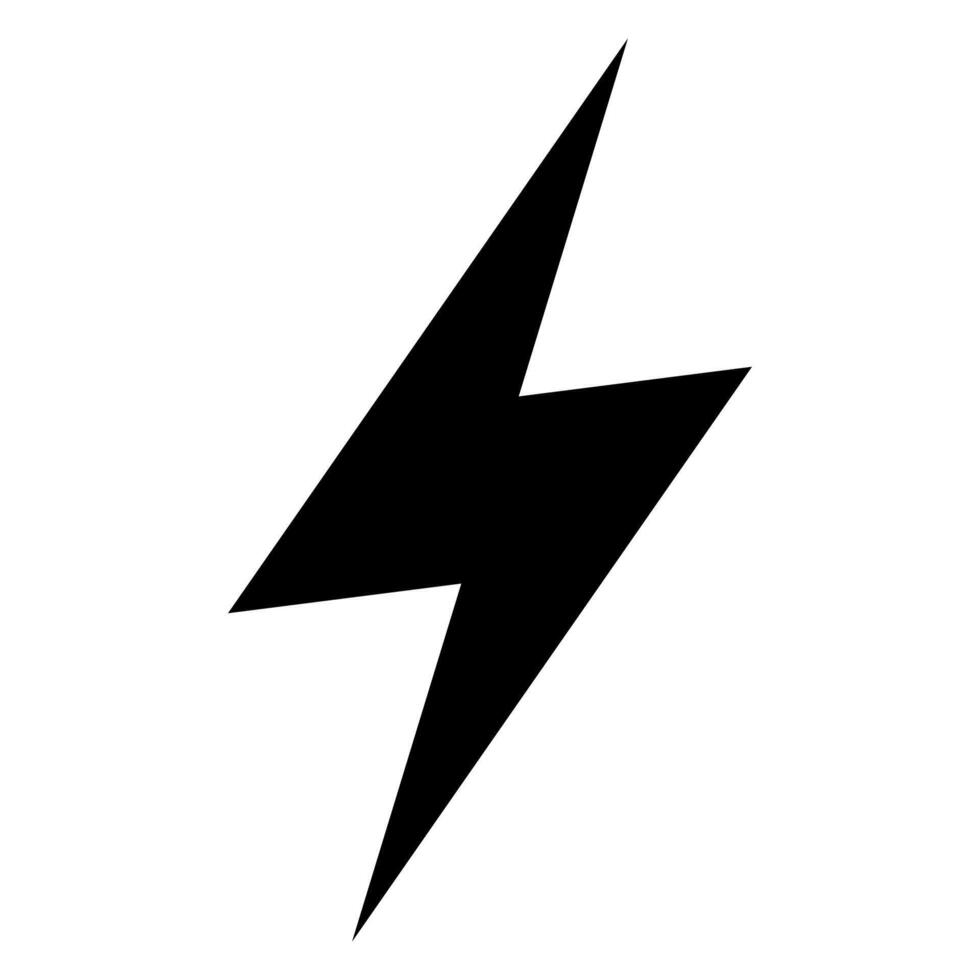 Lightning icon, electric power icon. Lightning bolt sign. Thunderbolt icon. vector