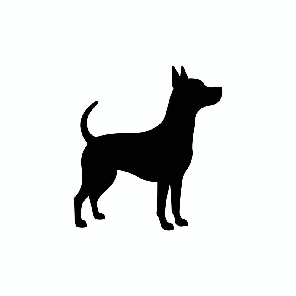 Stylish Black Silhouette of a Dog in Profile View Ideal for Pet Lovers, Animal Rescues, and Creative Designs vector