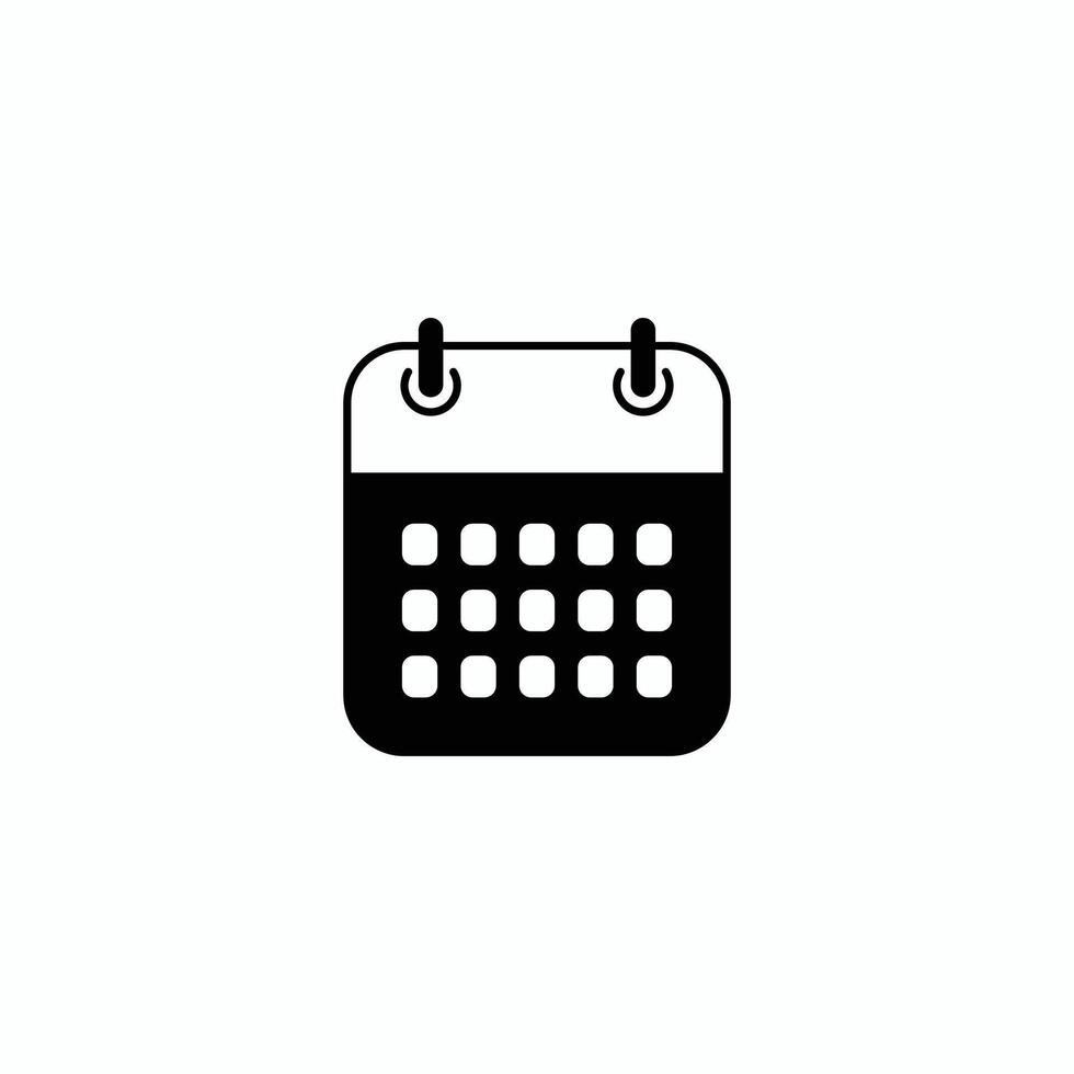 Stylish Minimalistic Calendar Icon for Daily Planning, Scheduling, and Organization Purposes in Modern Design vector