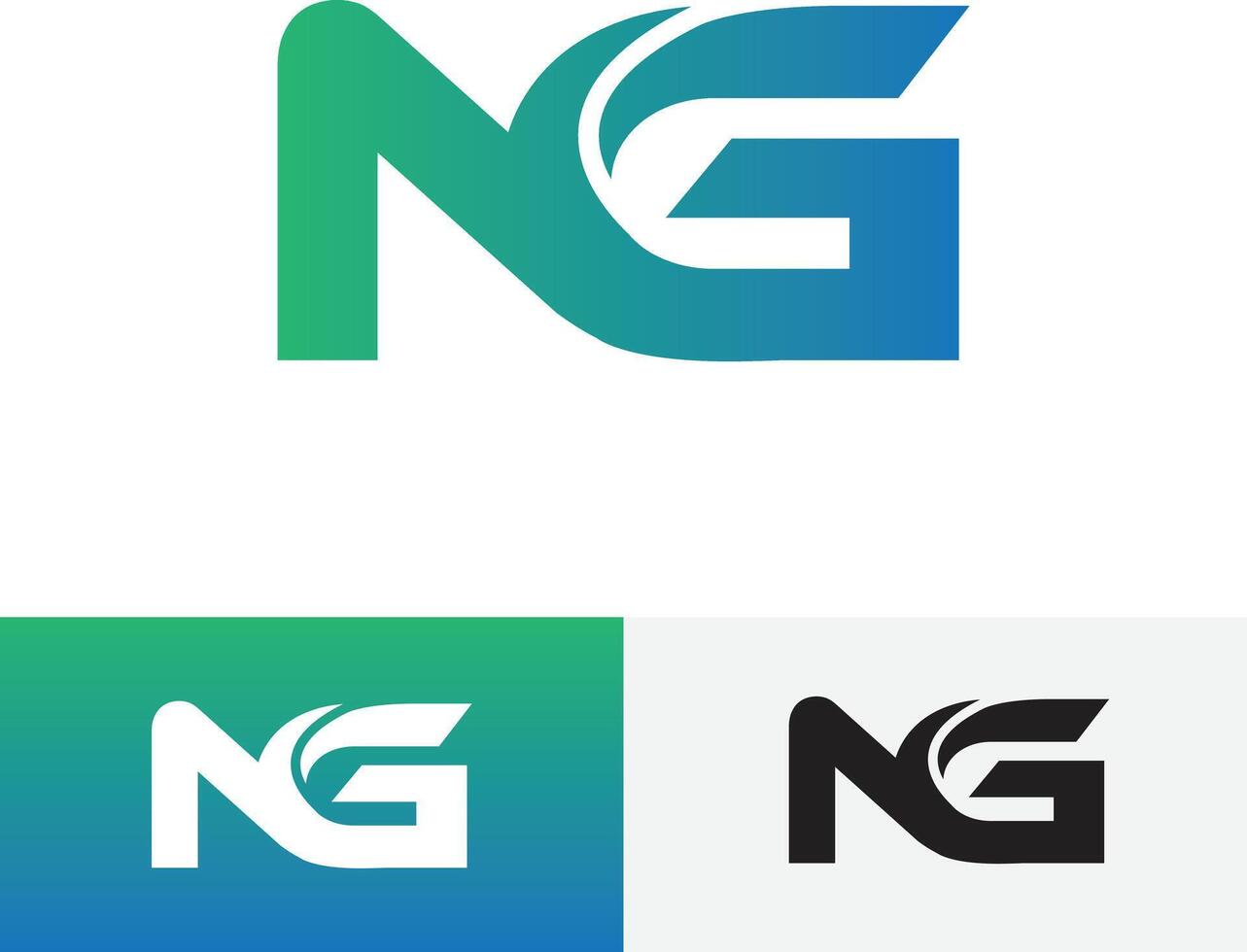 NG Lettermark Logo GN Logo vector