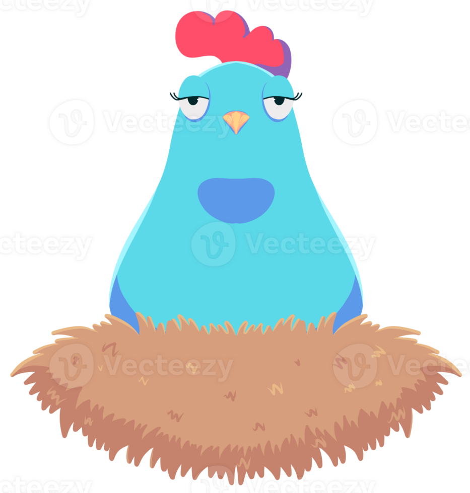 Easter chicken front profile png