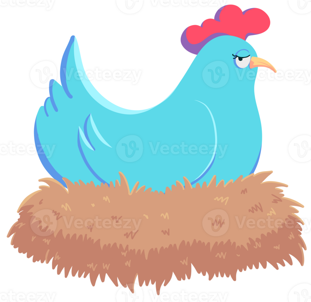 Easter chicken side profile png