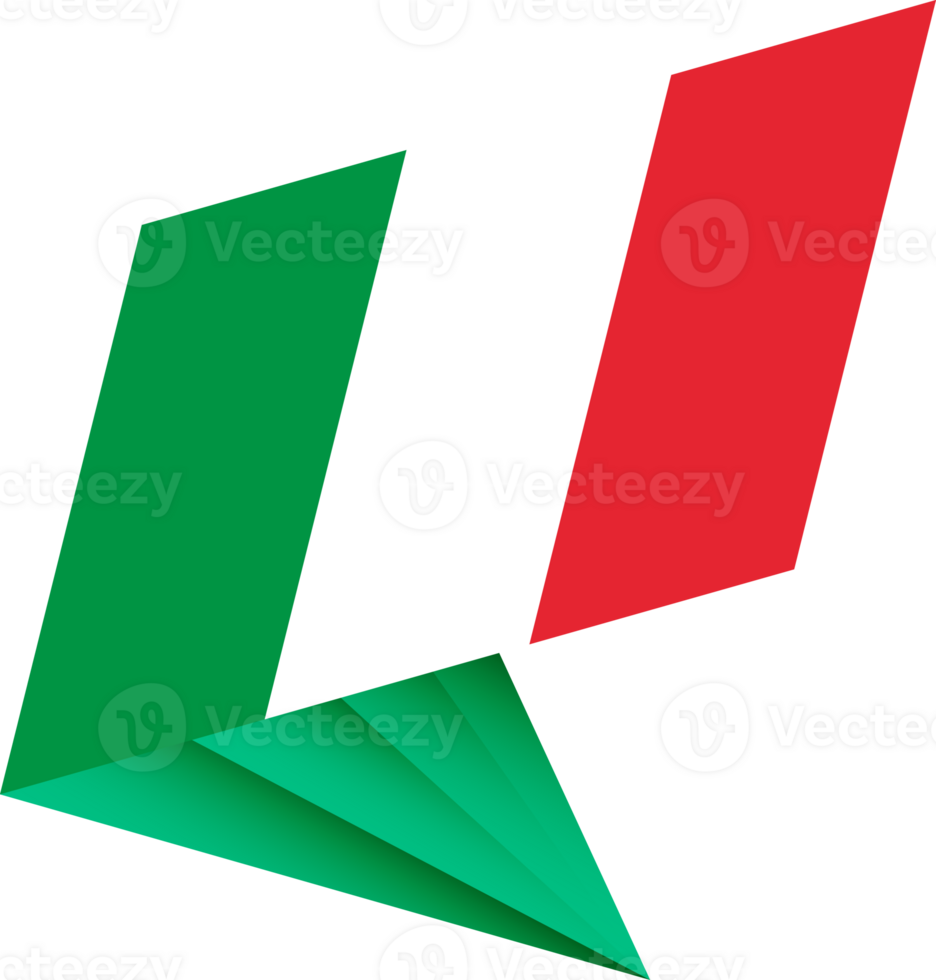 Flag of Italy, modern pin flag png