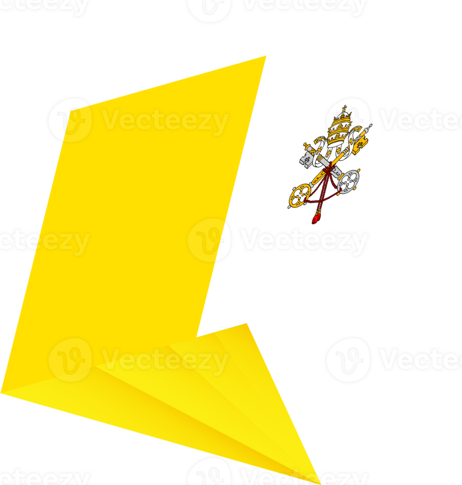 Flag of Vatican City, modern pin flag png
