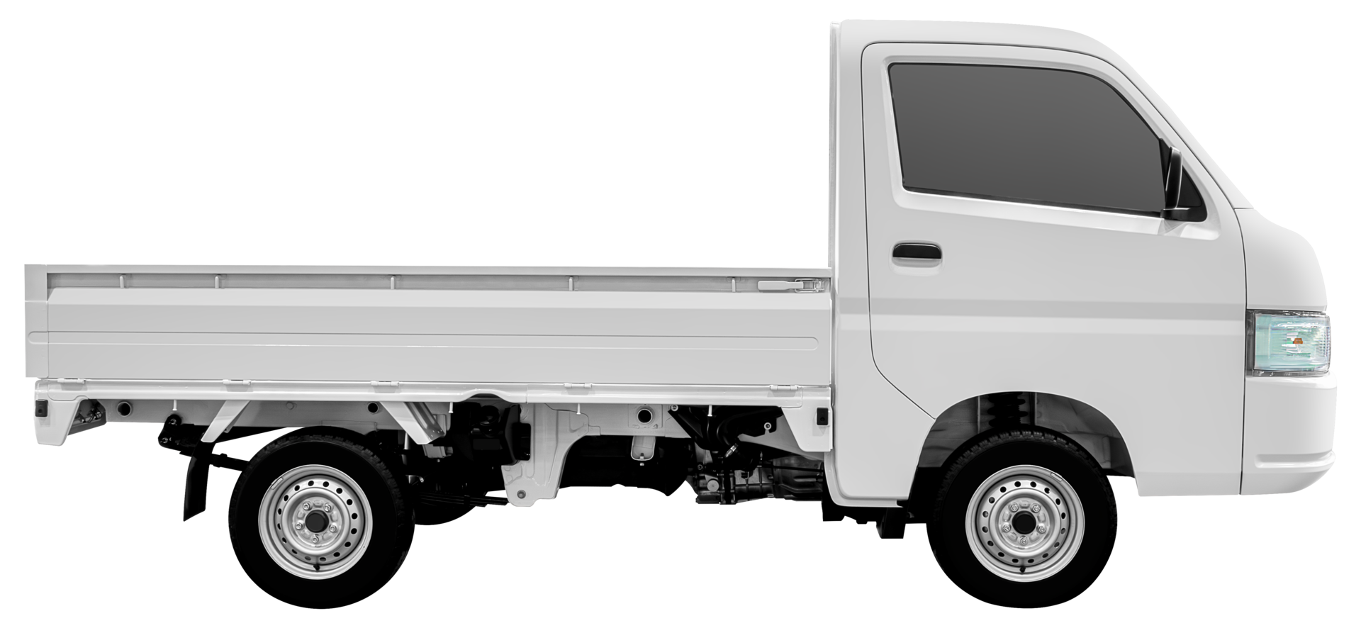 Side view white mini truck png