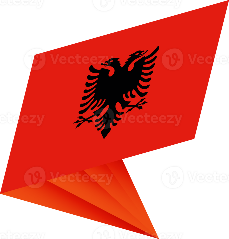 Flag of Albania, modern pin flag png