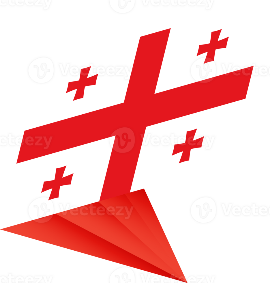Flag of Georgia, modern pin flag png