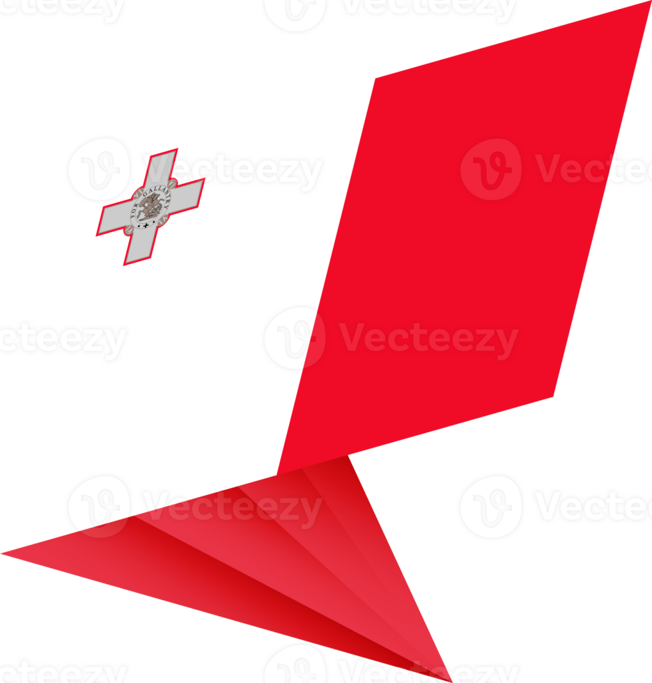 Flag of Malta, modern pin flag png