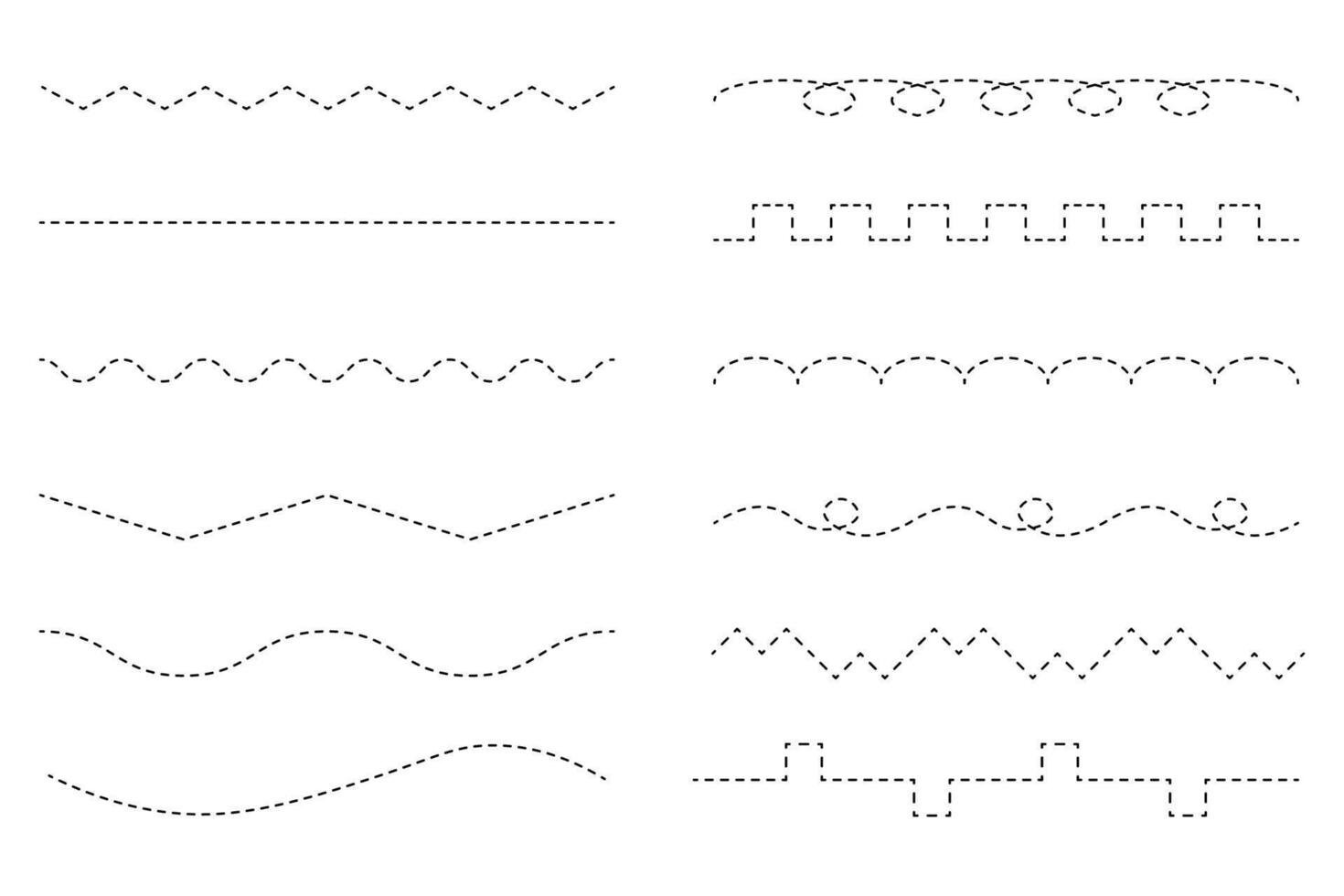 Tracing line images on set. vector