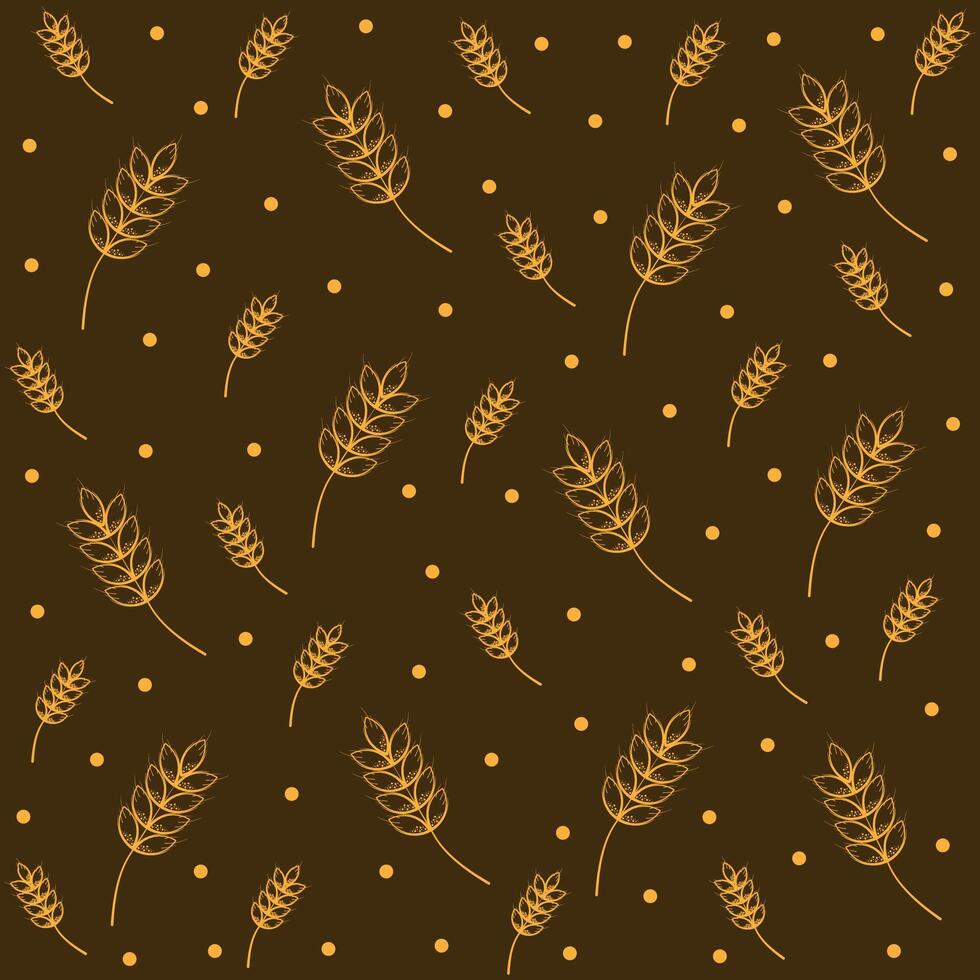 Abstract wheat pattern. Wallpaper decoration. vector