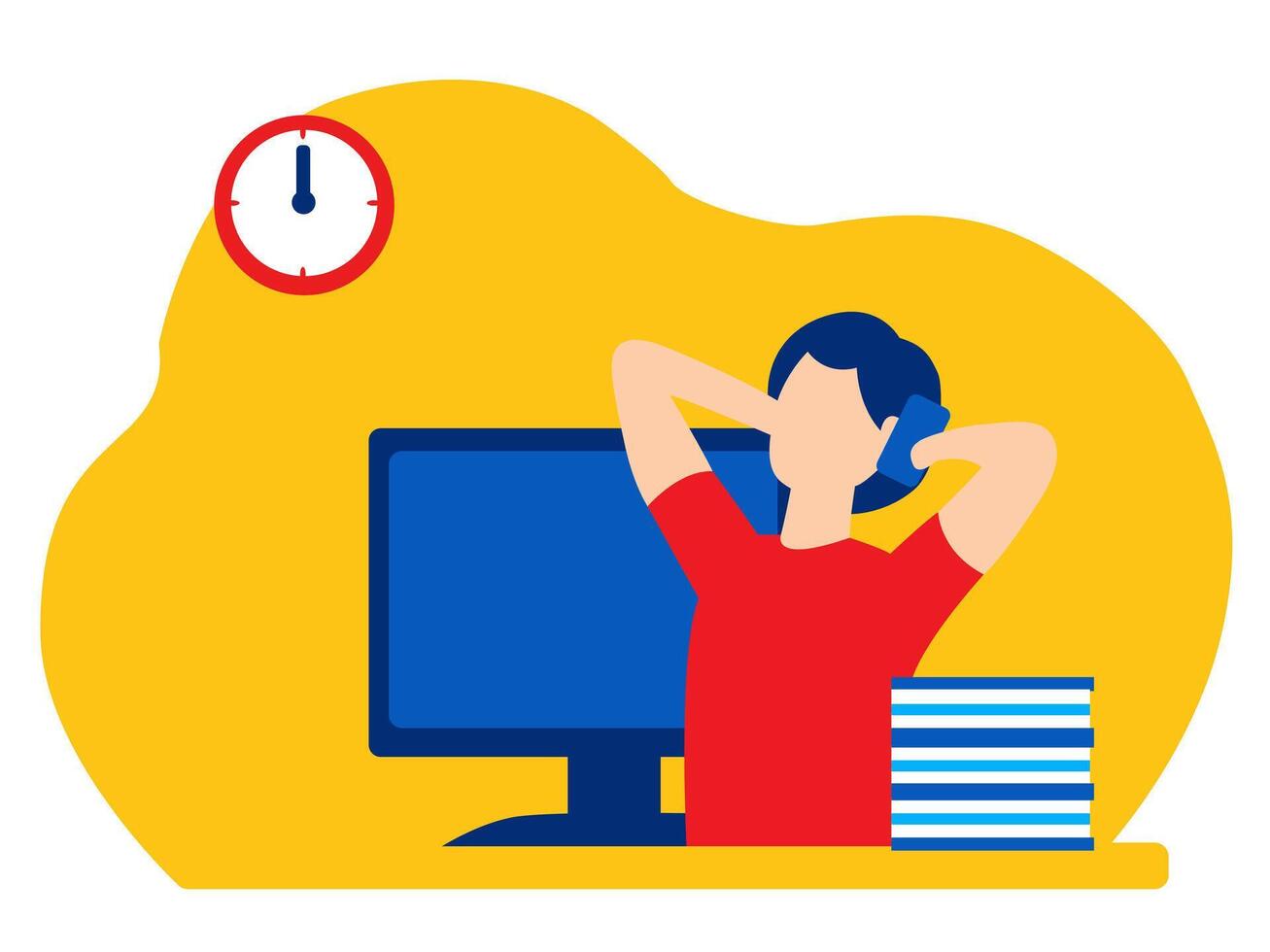 Work from home concept. Work from home. vector