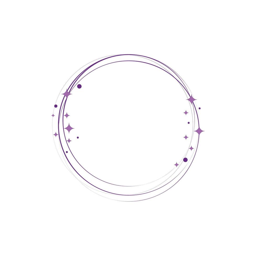 Circle hand drawn with a dots symbol vector