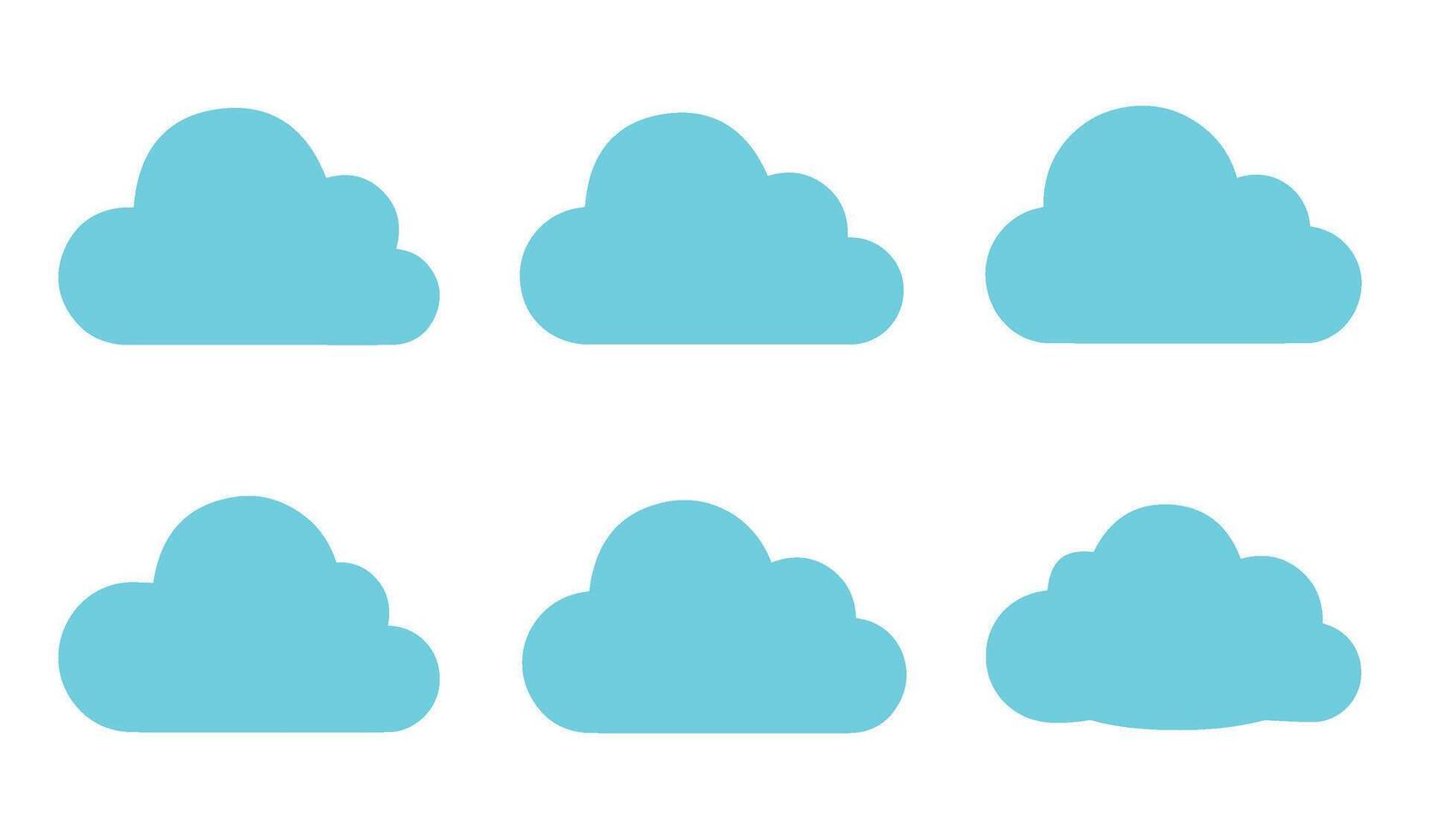 Aesthetic Cloud Silhouette with Organic Cloud Shapes for Branding vector