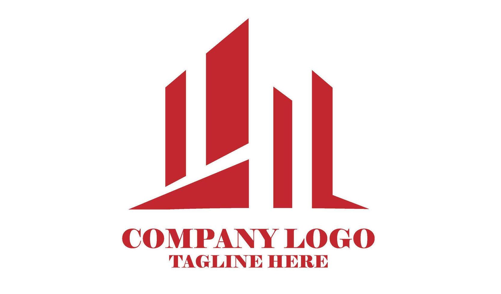 Corporate Building Logo with Strong and Bold Real Estate Business Concept vector