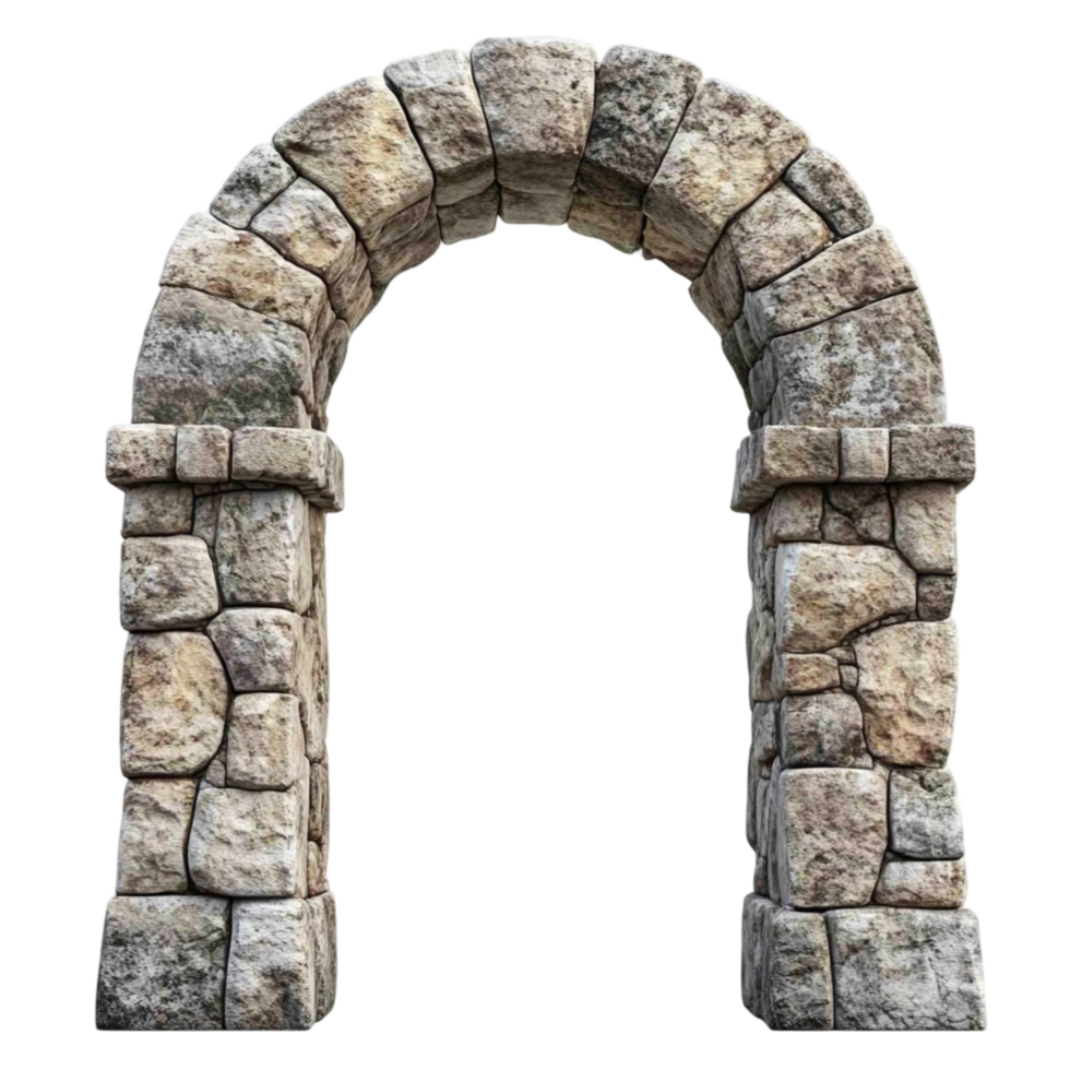 Stone Archway Entrance on Transparent Background png