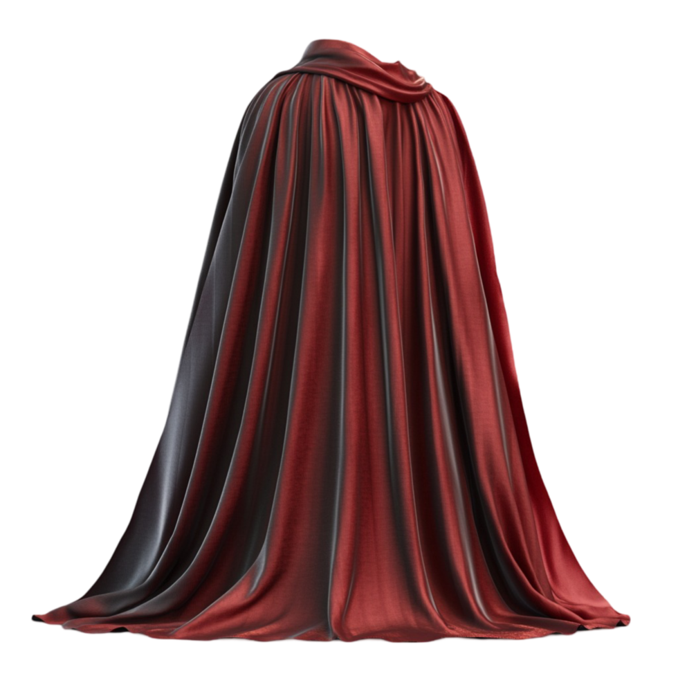 Mysterious Red Fabric Drape Covering an Object on Transparent Background png