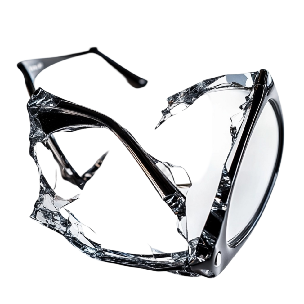 Modern Transparent Glasses with Black and White Frames png